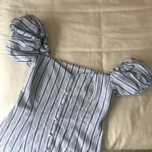 Storetz Striped Off the Shoulder Dress
